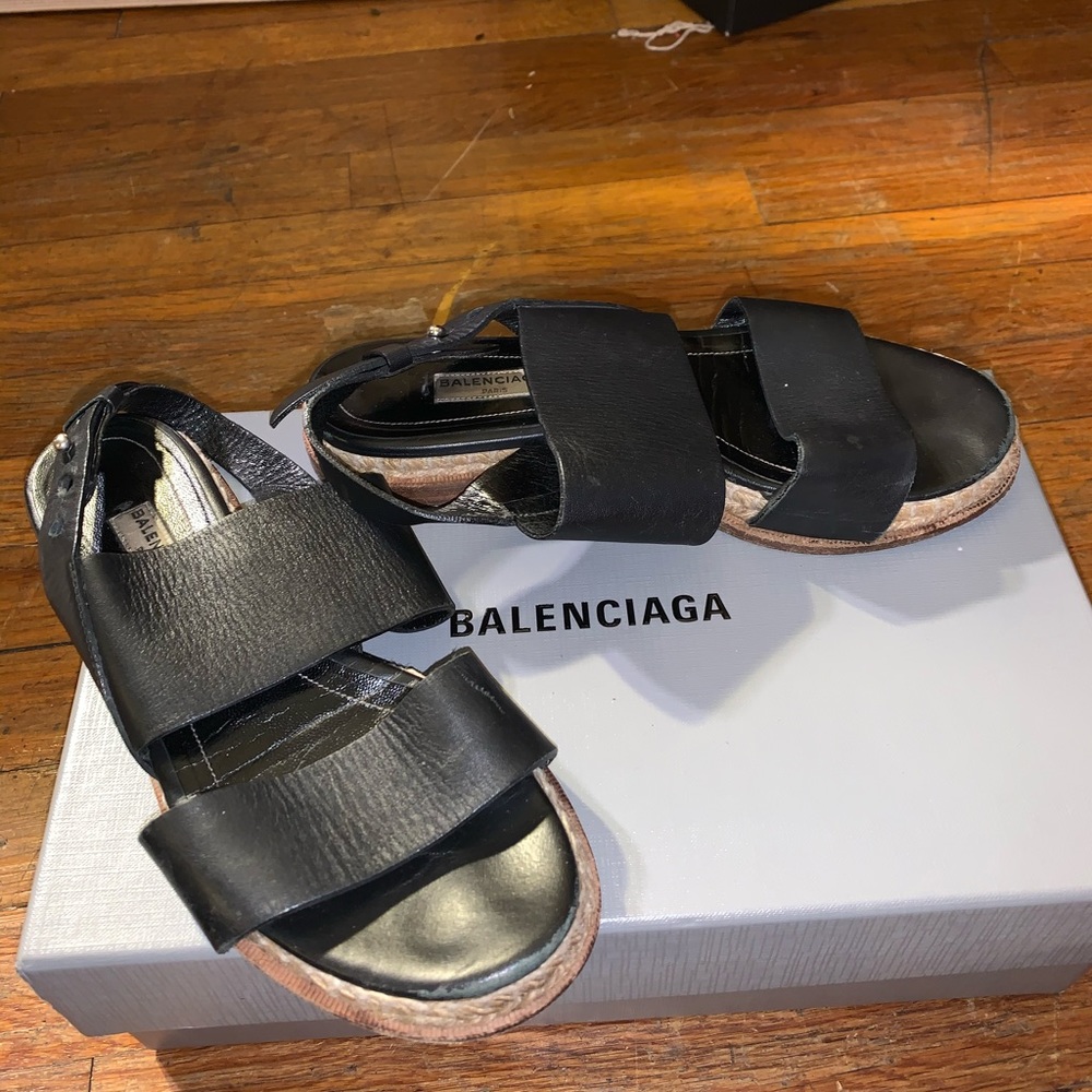 Balenciaga‎ leather espadrilles/sandals - Picture 7 of 8